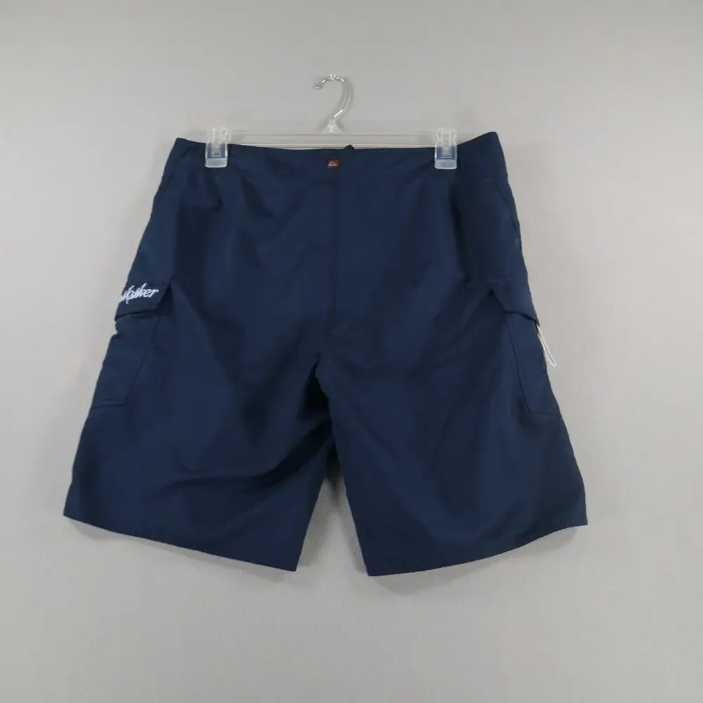 Quiksilver Surf Board Shorts Swim Trunks‎ Men's Size 38 Navy Blue / Light Blue